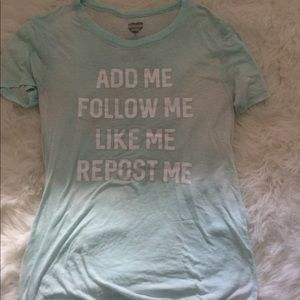 Light blue insta shirt
